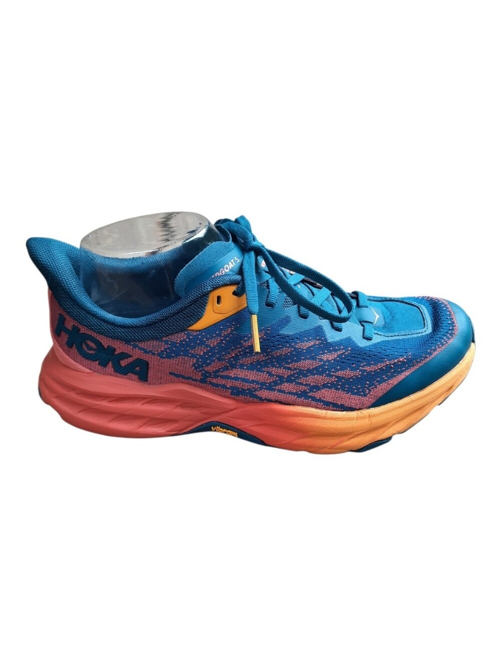 Hoka One One Speedgoat 5 Blue Coral Camellia Trail Running Shoes Size 8.5